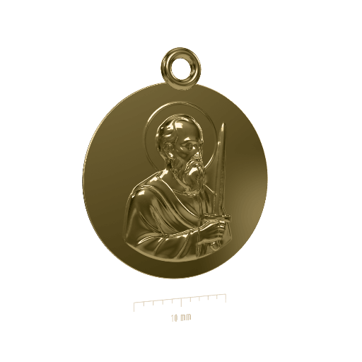 Medaille Sint-Paulus, 3D-overzicht van het atelier